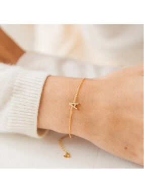 Michelle McDowell Gold Initial A Bracelet